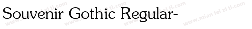 Souvenir Gothic Regular字体转换